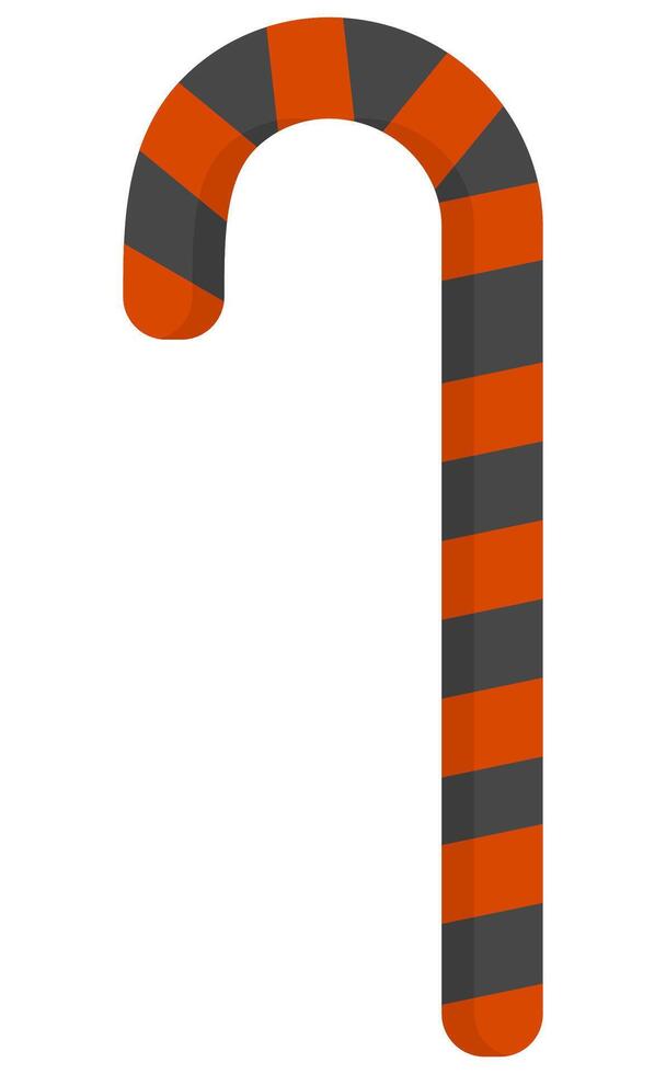 Candy cane icon for Halloween isolated on white background. vector