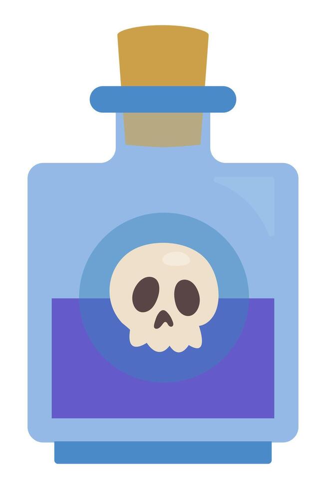 A magic potion flat icon isolated on white background. vector