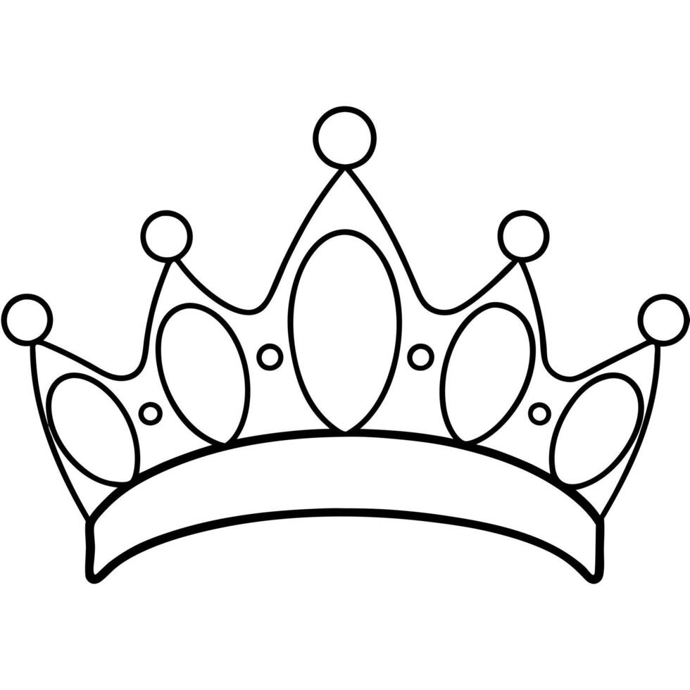 a creative tiara crown collection silhouette with withe background, illustration vector