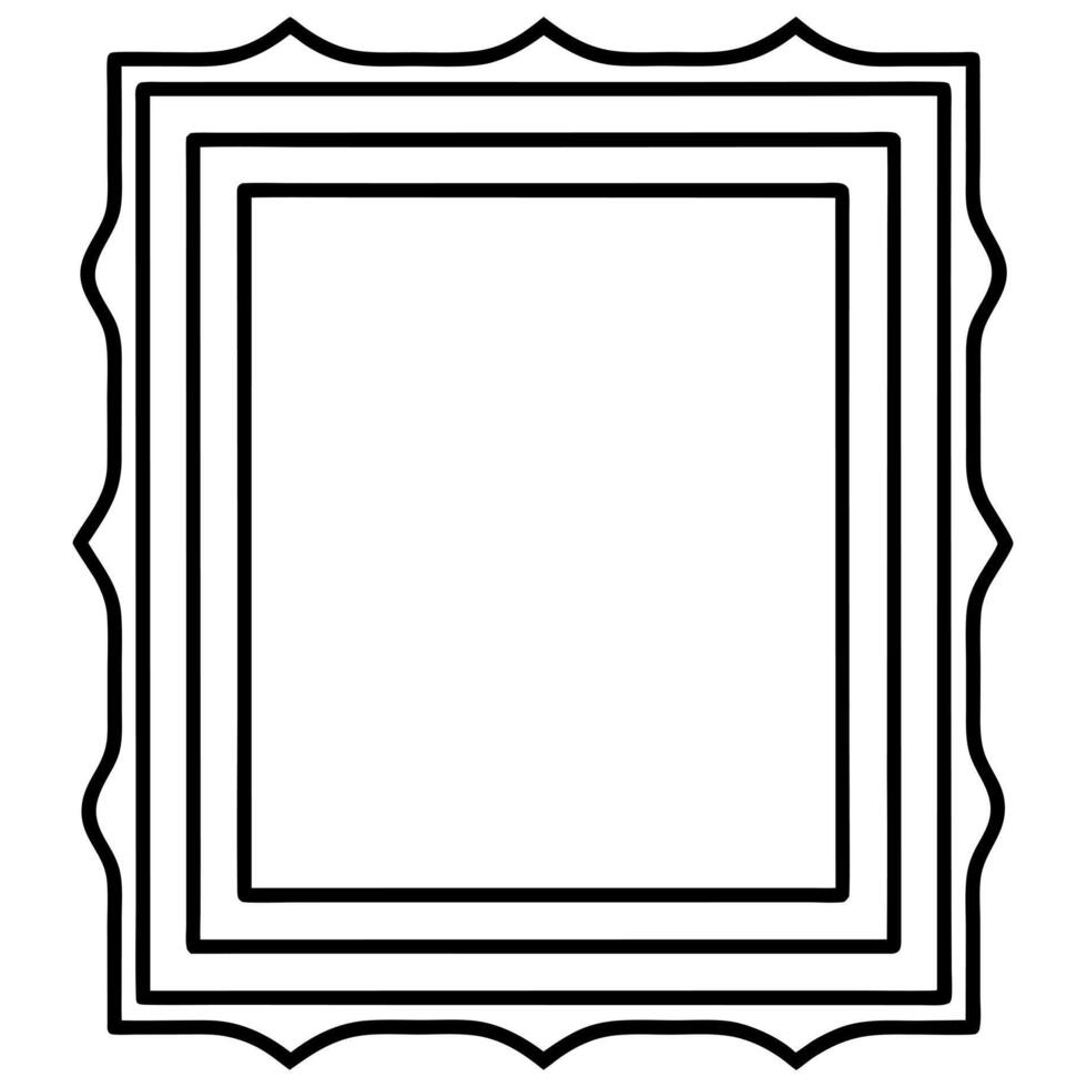 a wall art fame, illustration line art vector