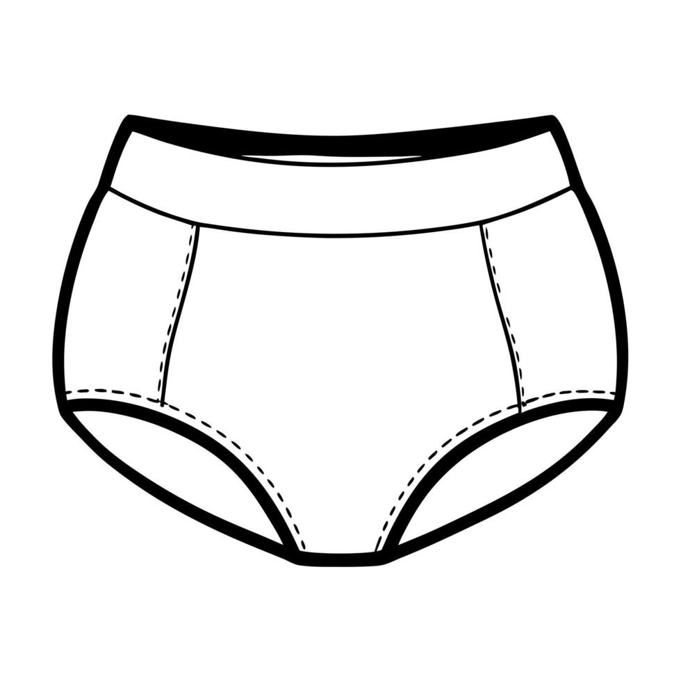 period pants, illustration line art vector