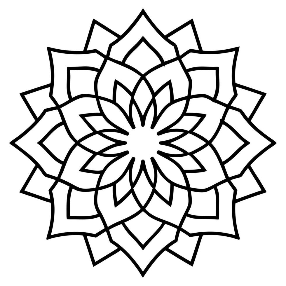 islamic mandala, illustration line art vector