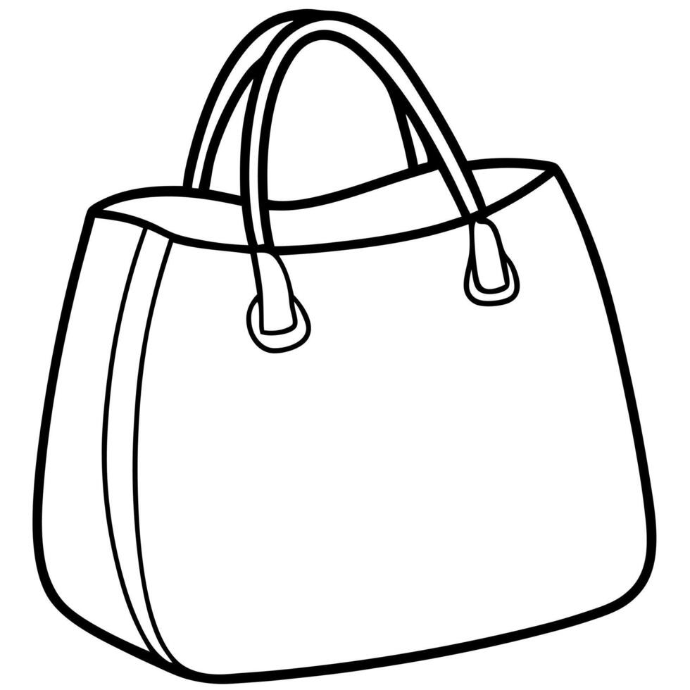 bag, illustration line art vector