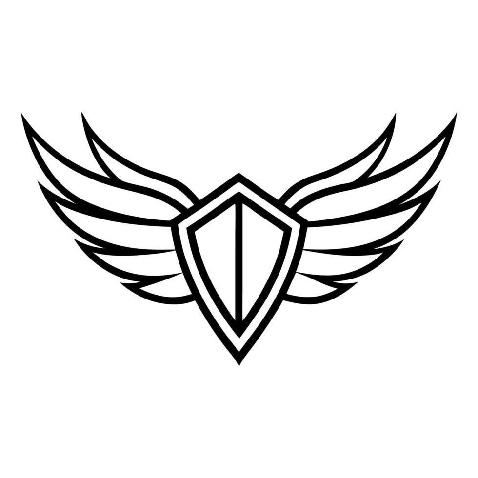 blackwing studios inc the logo should embody a masculine and elegant style, using matte black vector