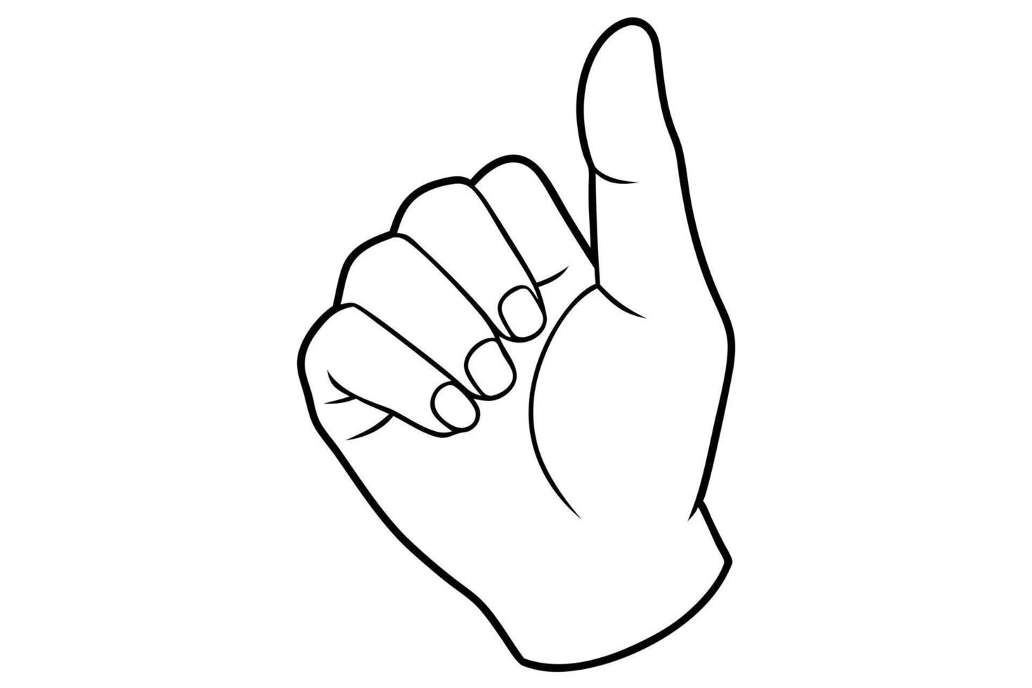 illustration line drawing a pinky fingure making promise on white background, illustration vector