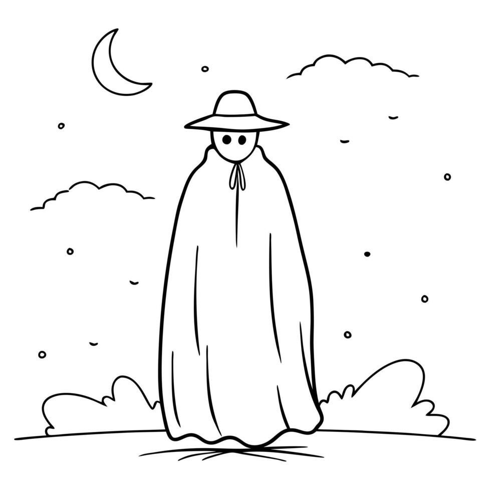 mystery, illustration line art vector