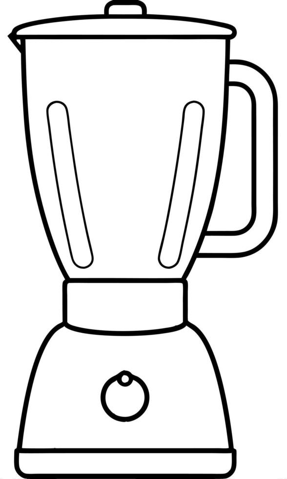 blender mixeur, illustration line art vector