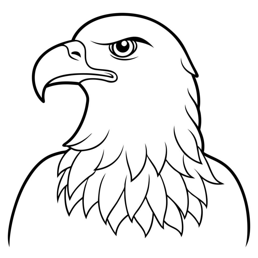 eagle, illustration line art vector