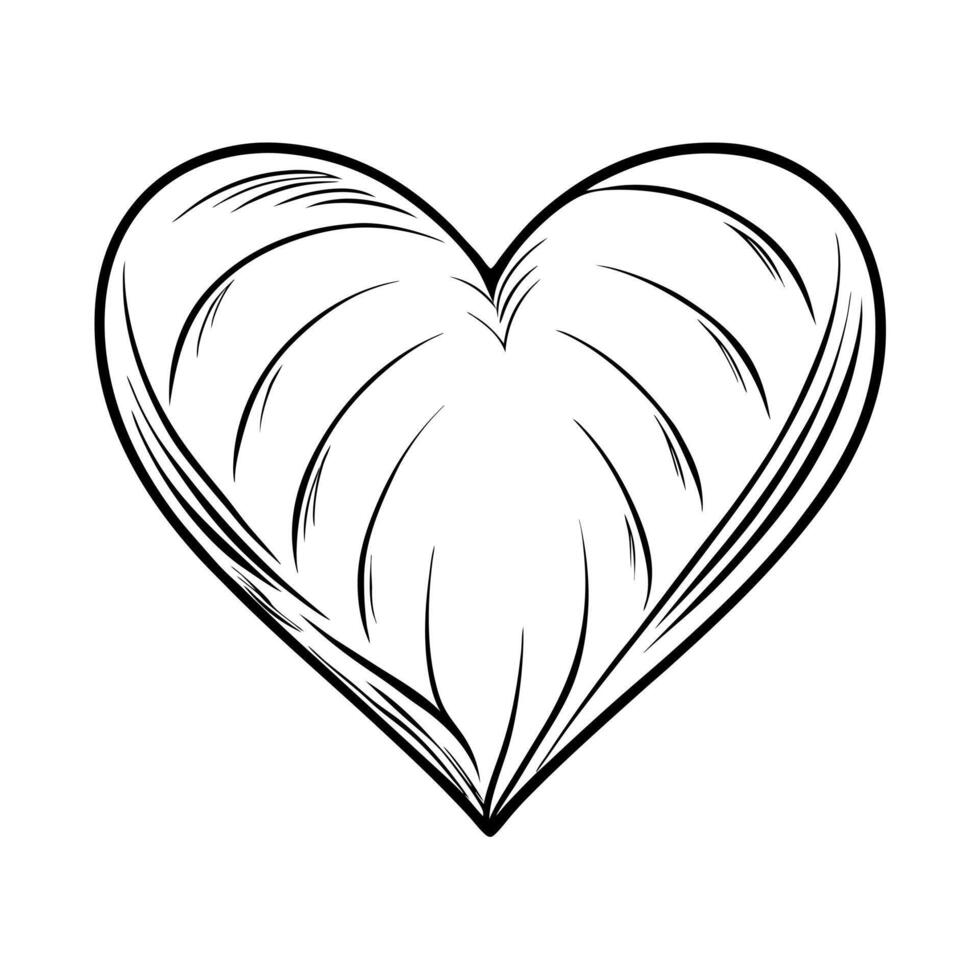 hearts, illustration line art vector