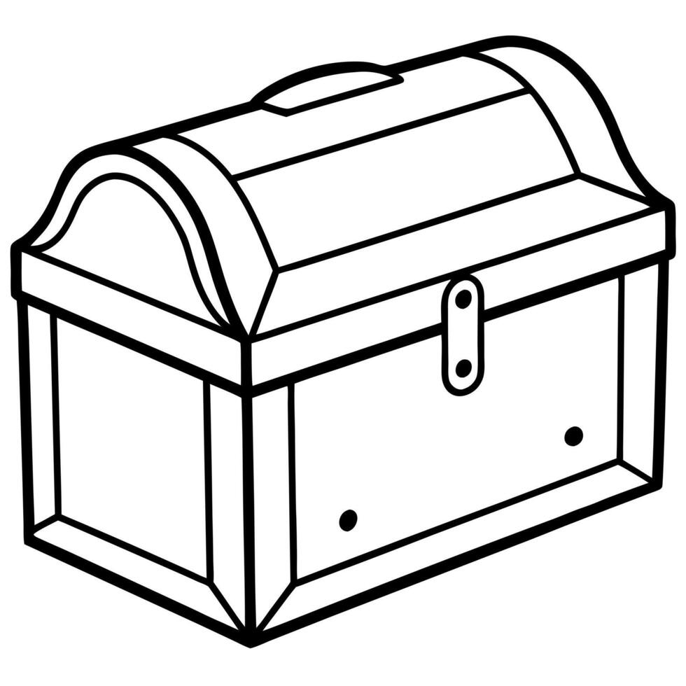 chest, illustration line art vector