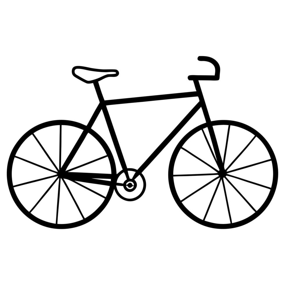 bicycle, illustration line art vector