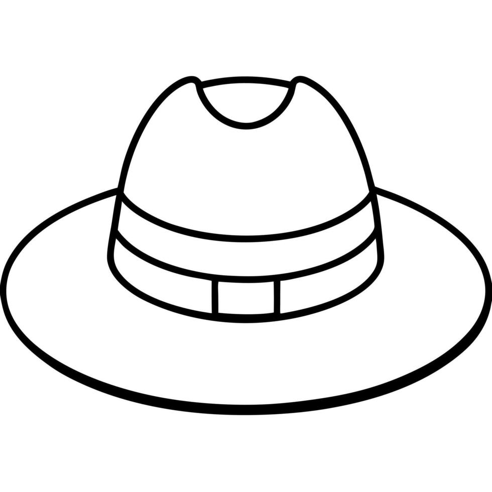 a hat, illustration line art vector