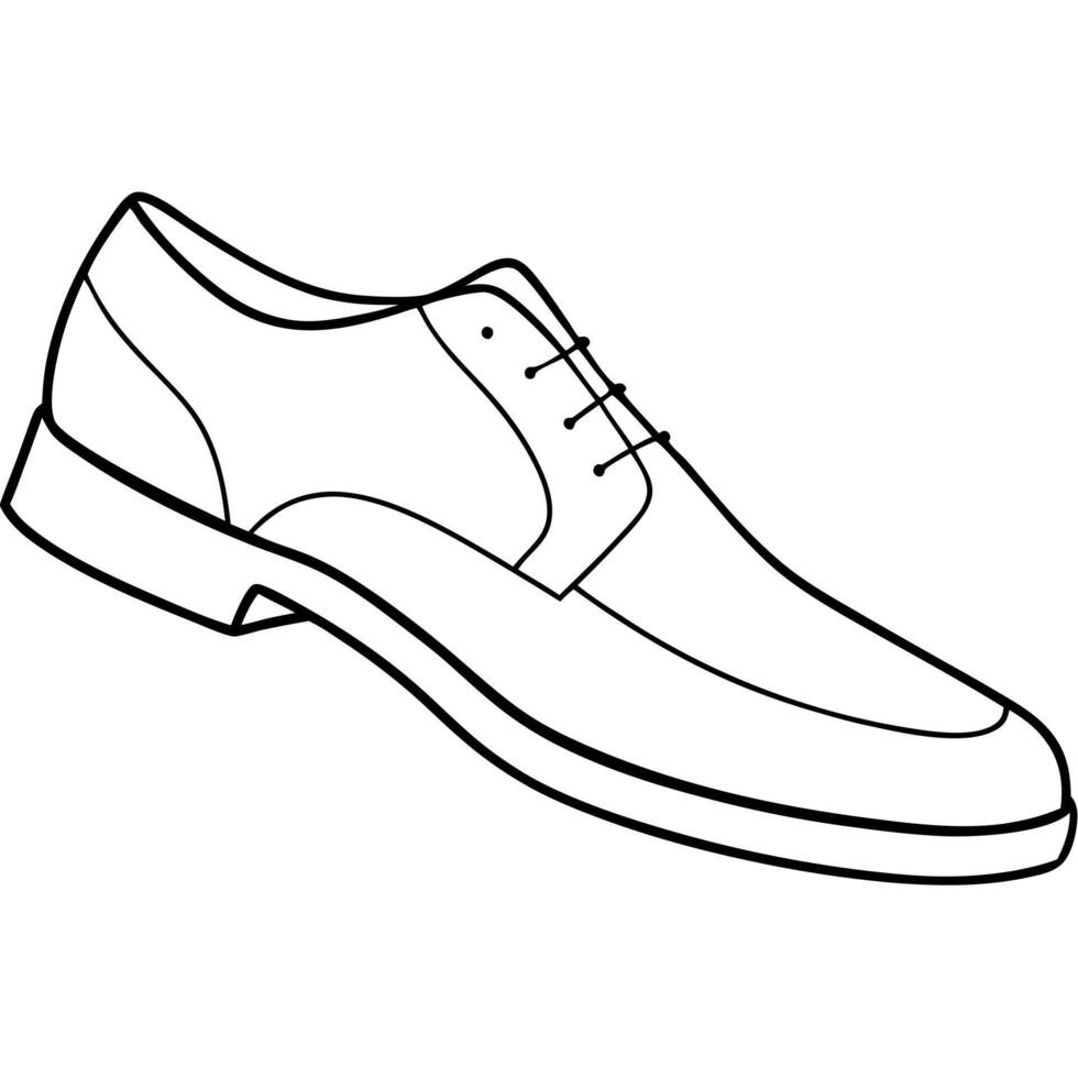 a business shoe, illustration line art vector