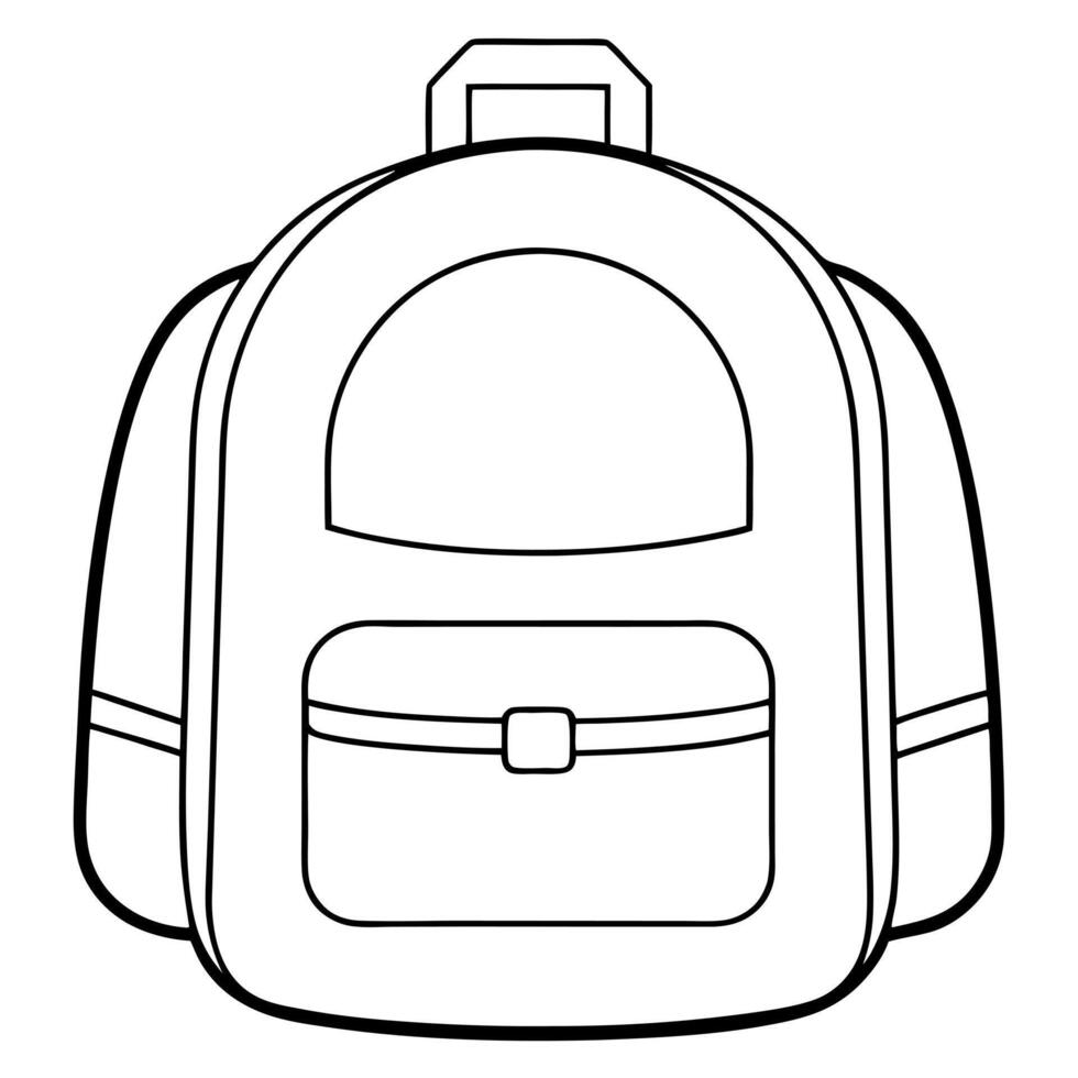 backpack, illustration line art vector