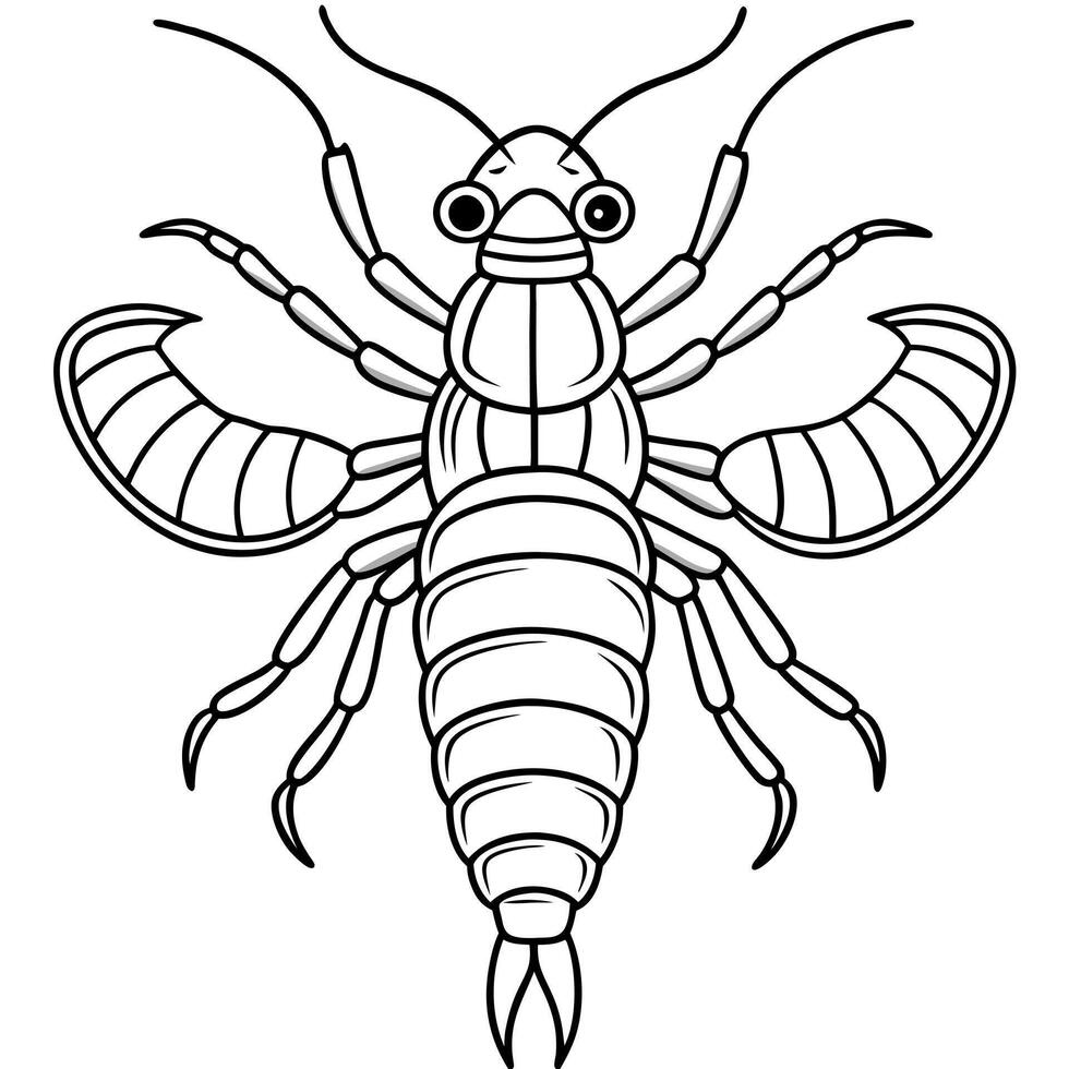 mantis shrimp icon isolated on white background simple illustration, vector