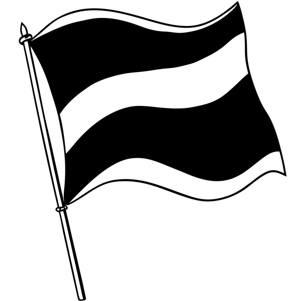 flag, illustration line art vector