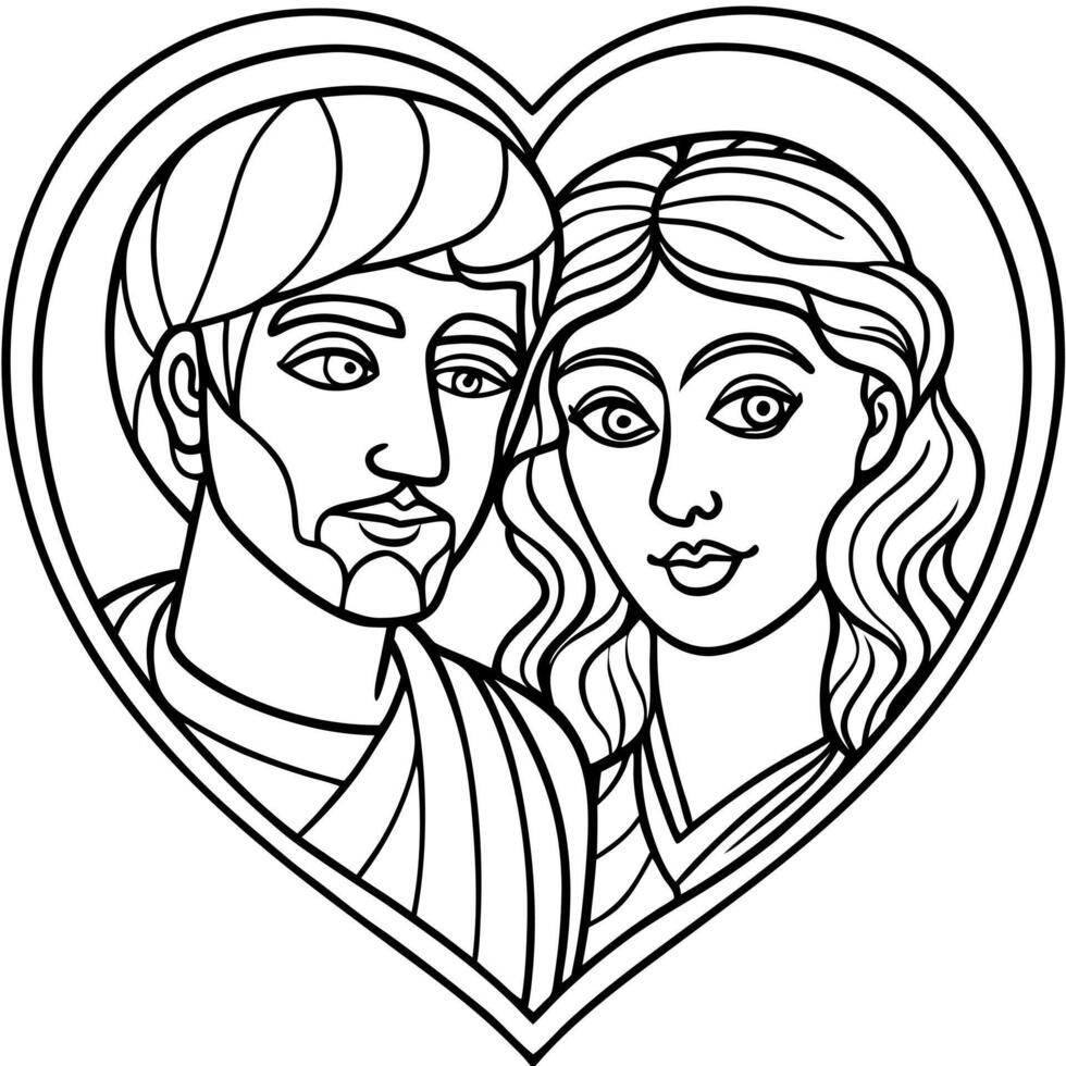 love, illustration line art vector