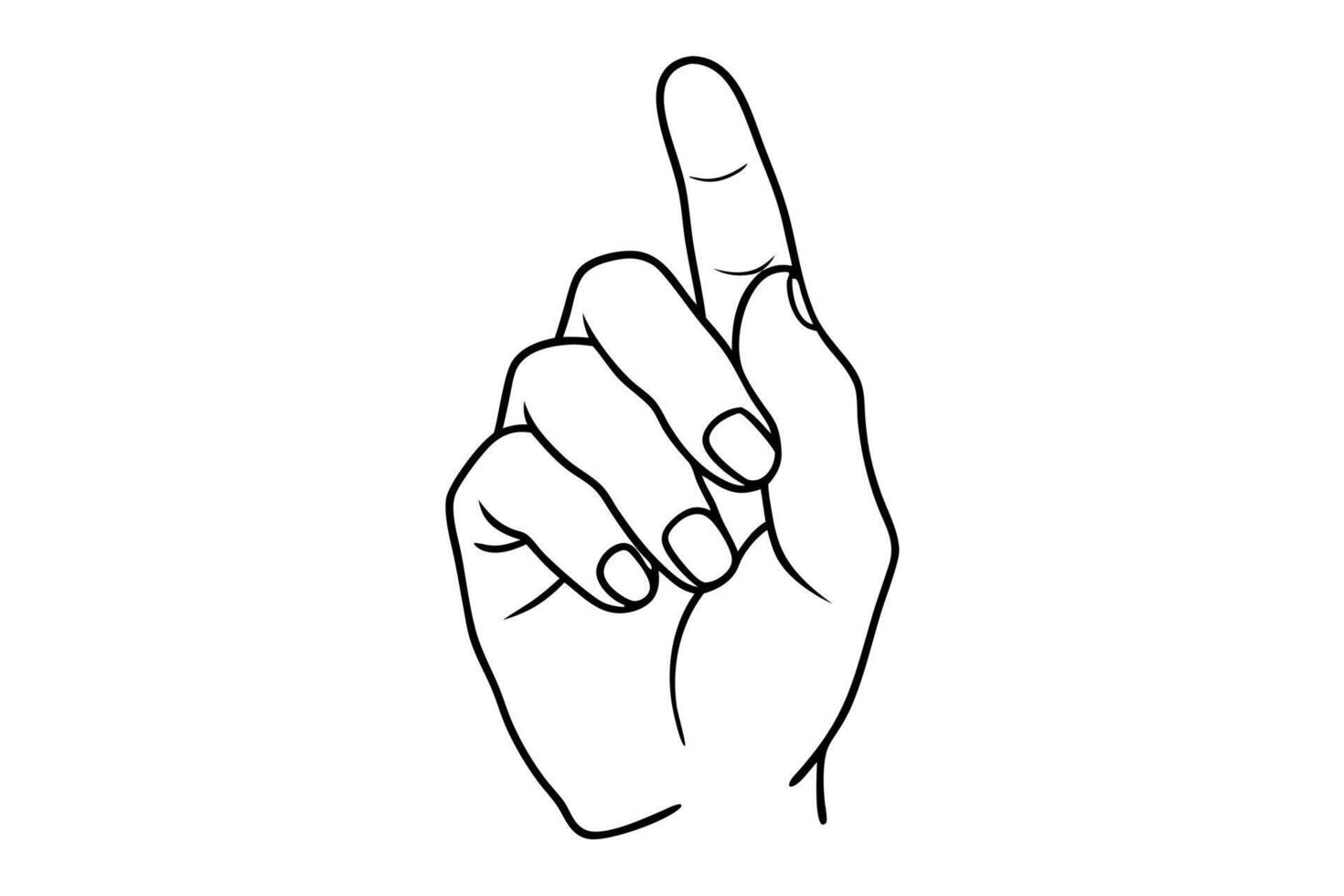 illustration line drawing a pinky fingure making promise on white background, illustration vector