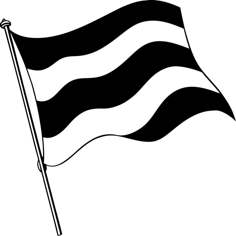 flag, illustration line art vector