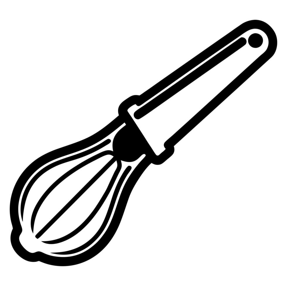 a and silhouette house utensil name is garlic press black and white background fully white, vector