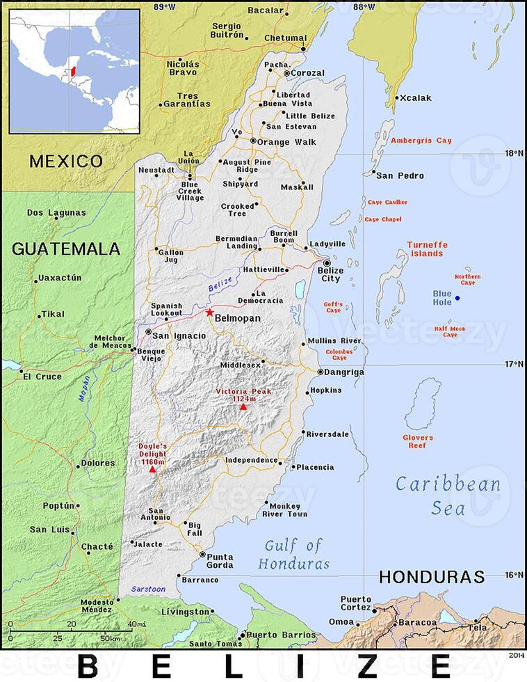 Map of belize photo