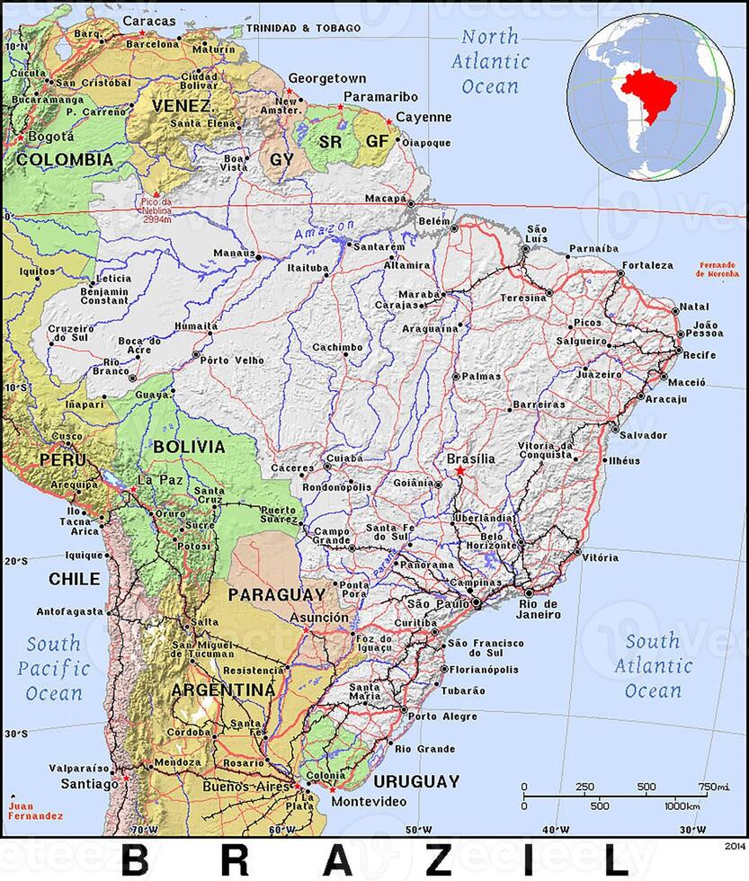 A Map Of Brazil With All Major Rivers And Major Cities 51278112 Stock A Map Of Brazil With All Major Rivers And Major Cities Photo 
