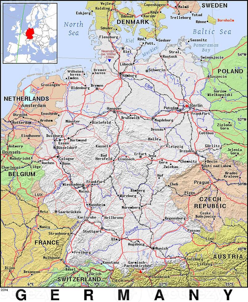 A map of the country of Germany photo