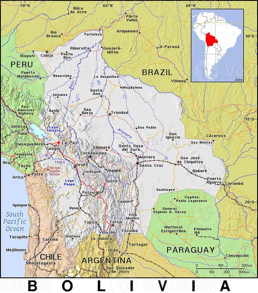 Map of bolivia photo