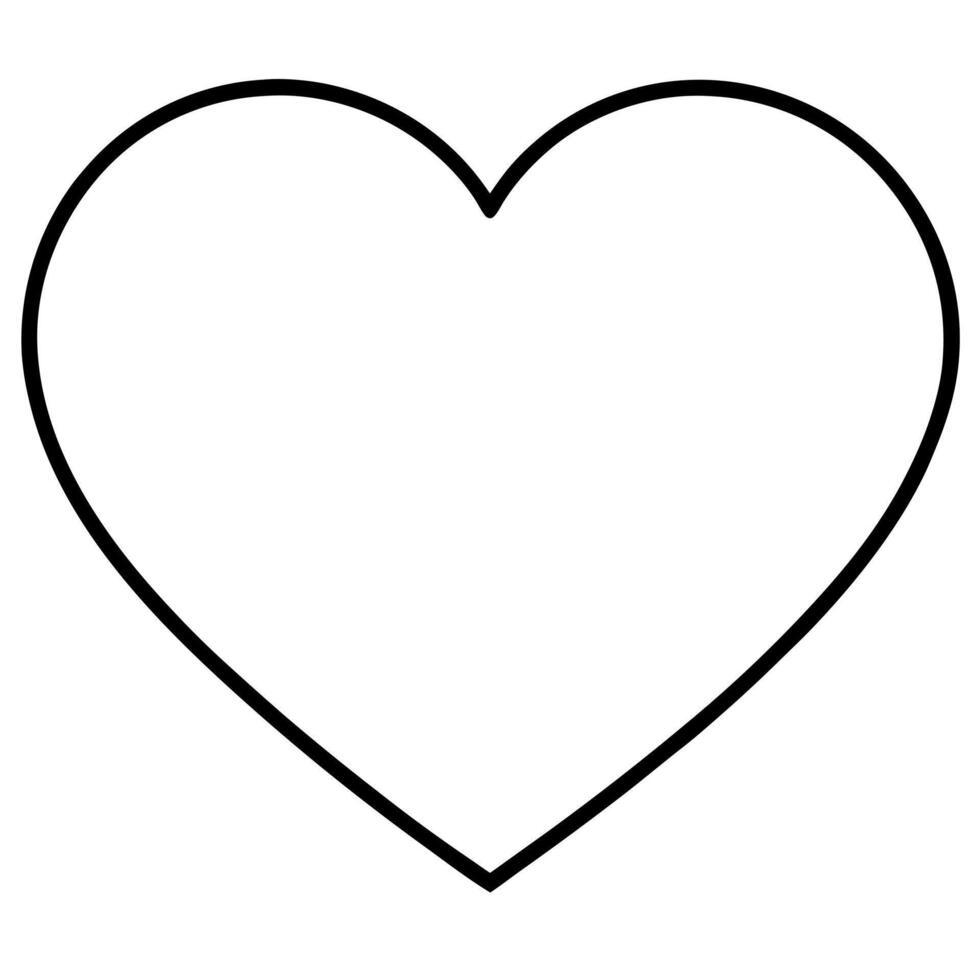 love icon, illustration line art vector