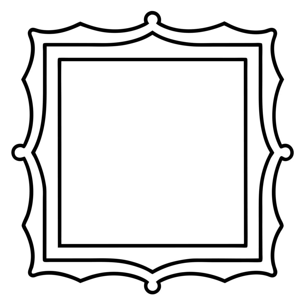 a wall art fame, illustration line art vector