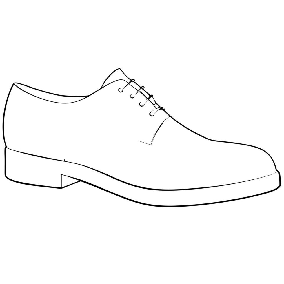 shoes, illustration line art vector