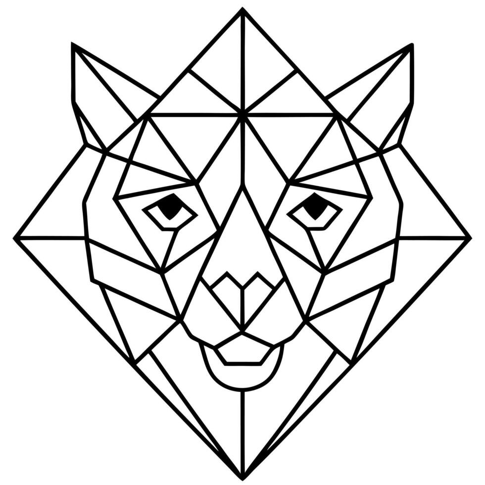 design animals using geometric shapes and lines, emphasizing symmetry and modern aesthetics, vector