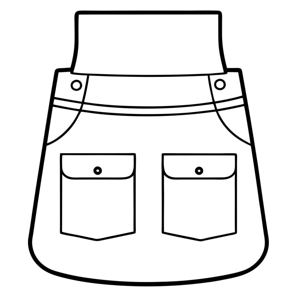 a stylish and functional waist apron, designed for culinary use it includes clean lines, durable vector