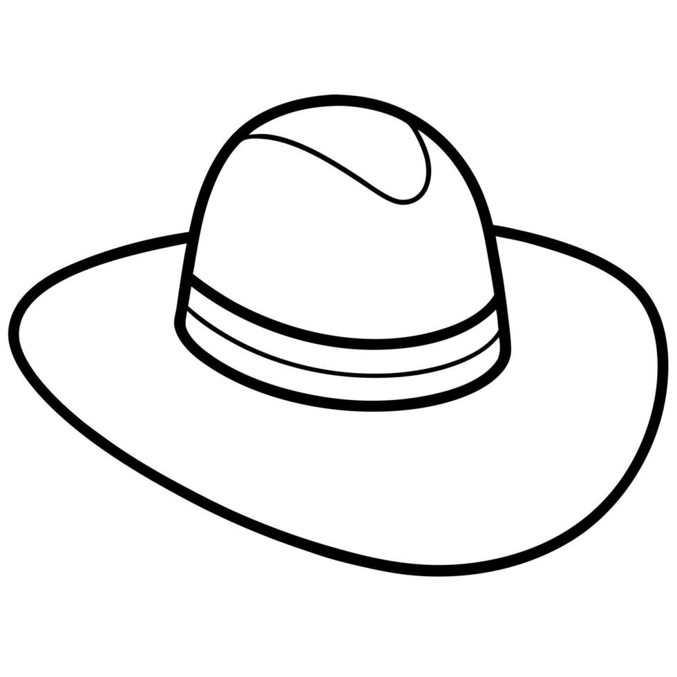 sombrero, illustration line art vector