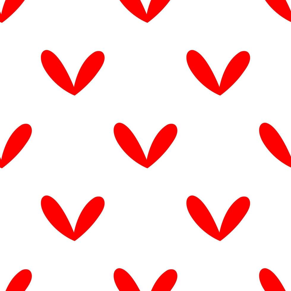 Beautiful red heart seamless pattern. vector