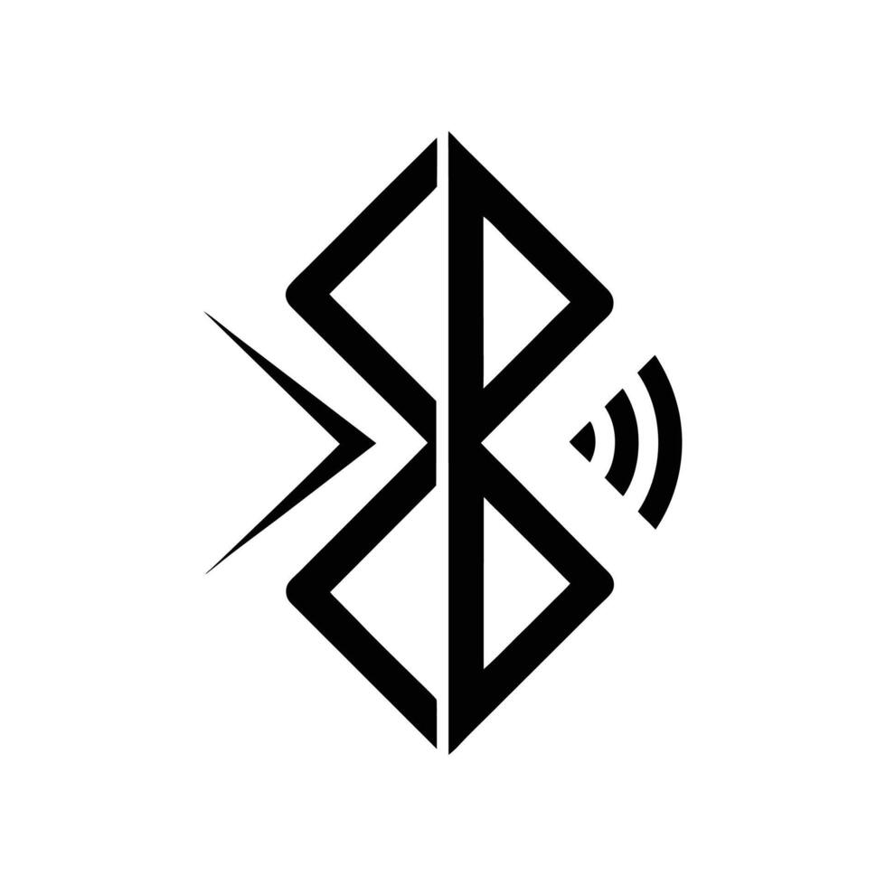 Modern Bluetooth Logo , Wireless Sync Illustration Design vector