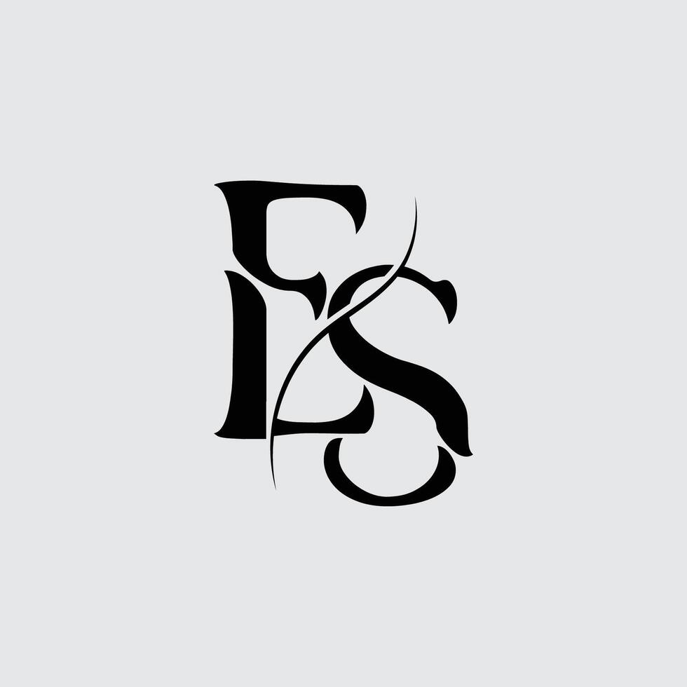 Initial letter ES logo design vector