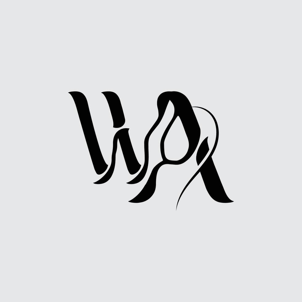 Initial letter WA logo design vector