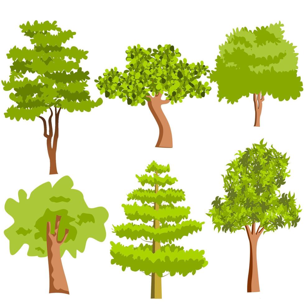 set of trees vector