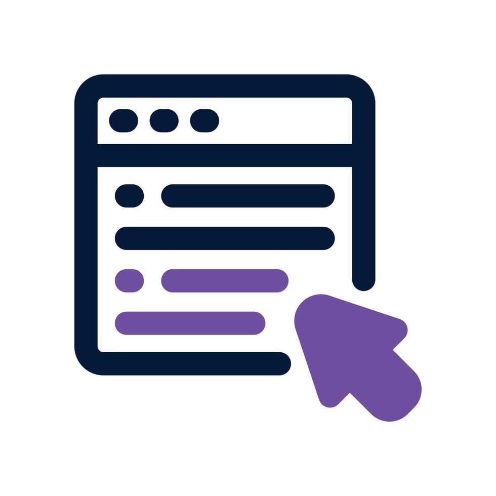 selection content icon. dual tone icon for your website, mobile, presentation, and logo design. vector