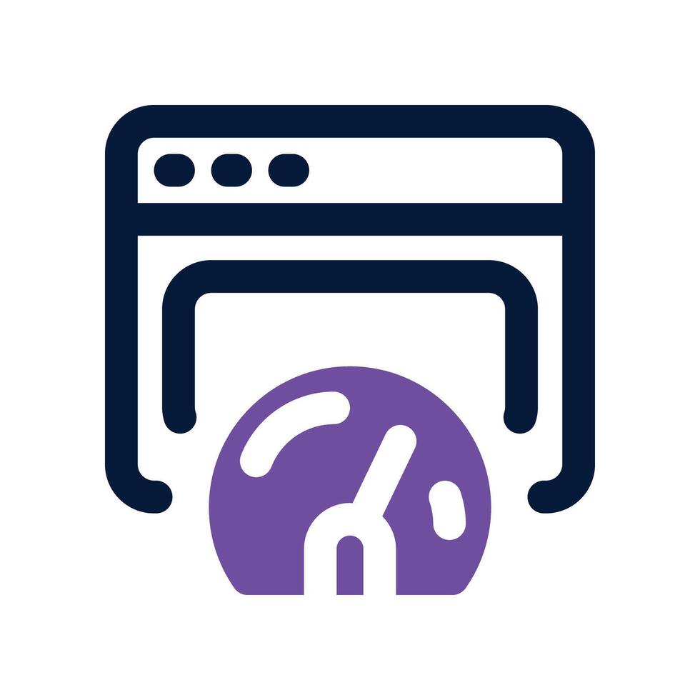 browser speed icon. dual tone icon for your website, mobile, presentation, and logo design. vector