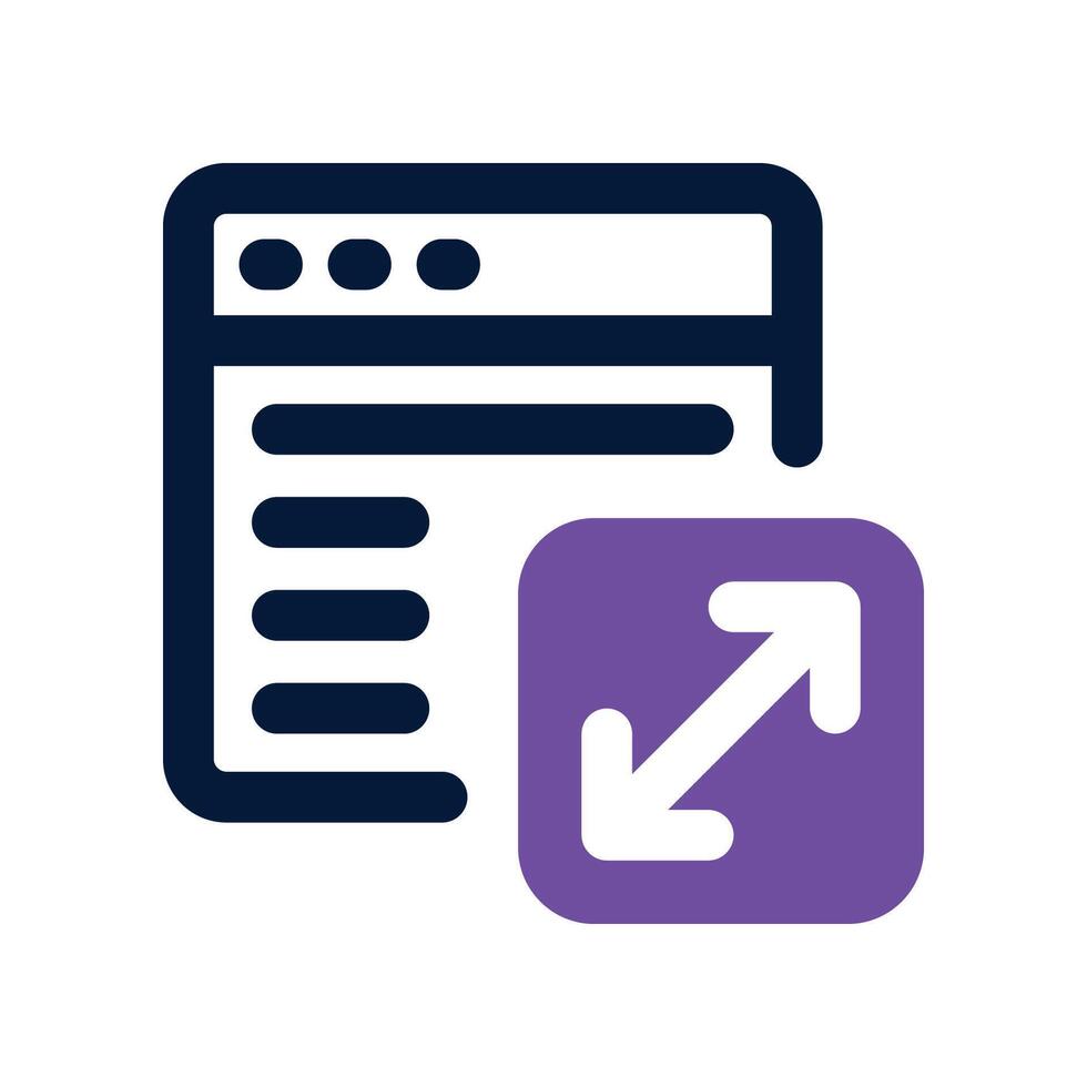 resize icon. dual tone icon for your website, mobile, presentation, and logo design. vector