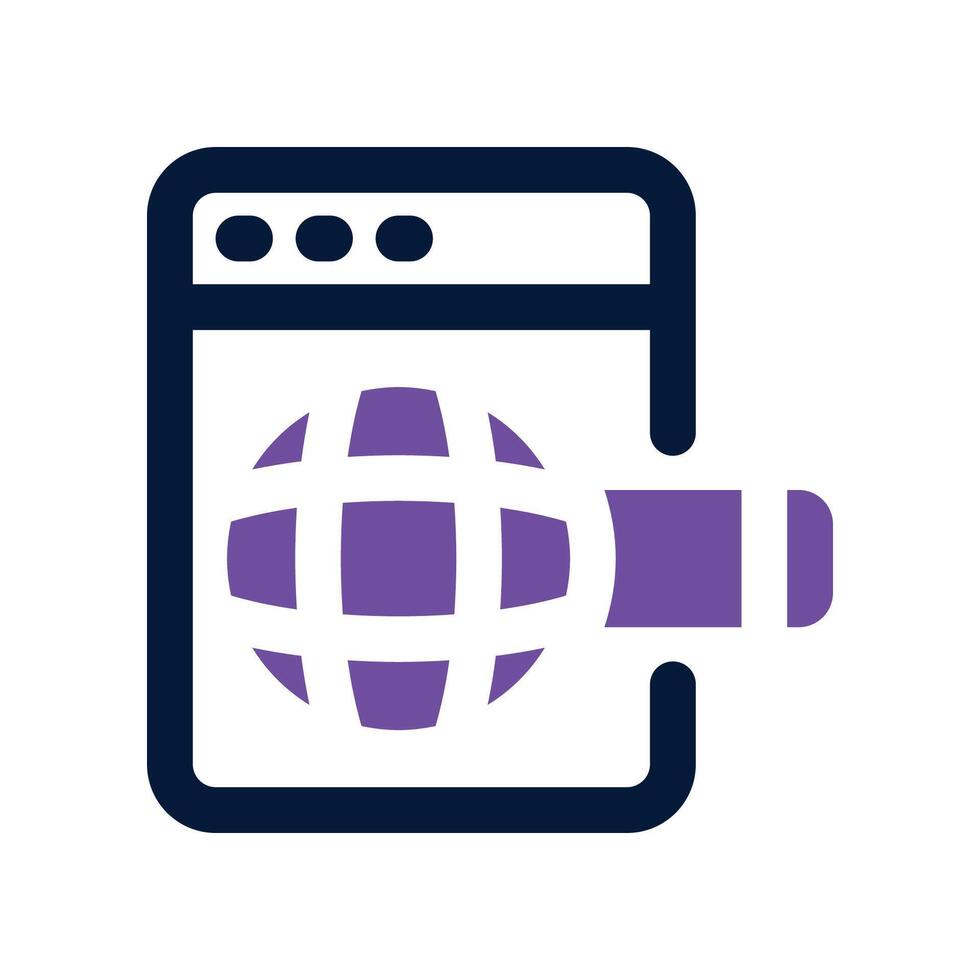 browser icon. dual tone icon for your website, mobile, presentation, and logo design. vector