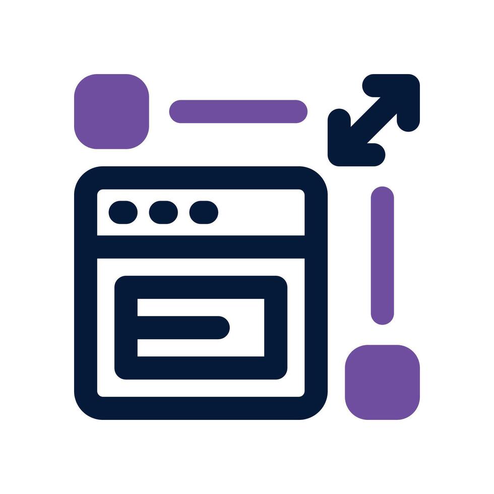 website responsive icon. dual tone icon for your website, mobile, presentation, and logo design. vector