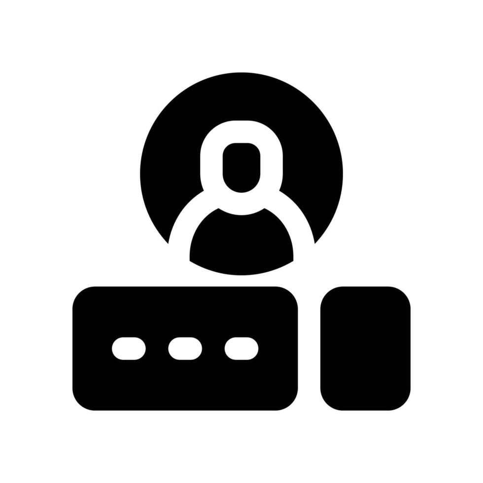 login icon. glyph icon for your website, mobile, presentation, and logo design. vector