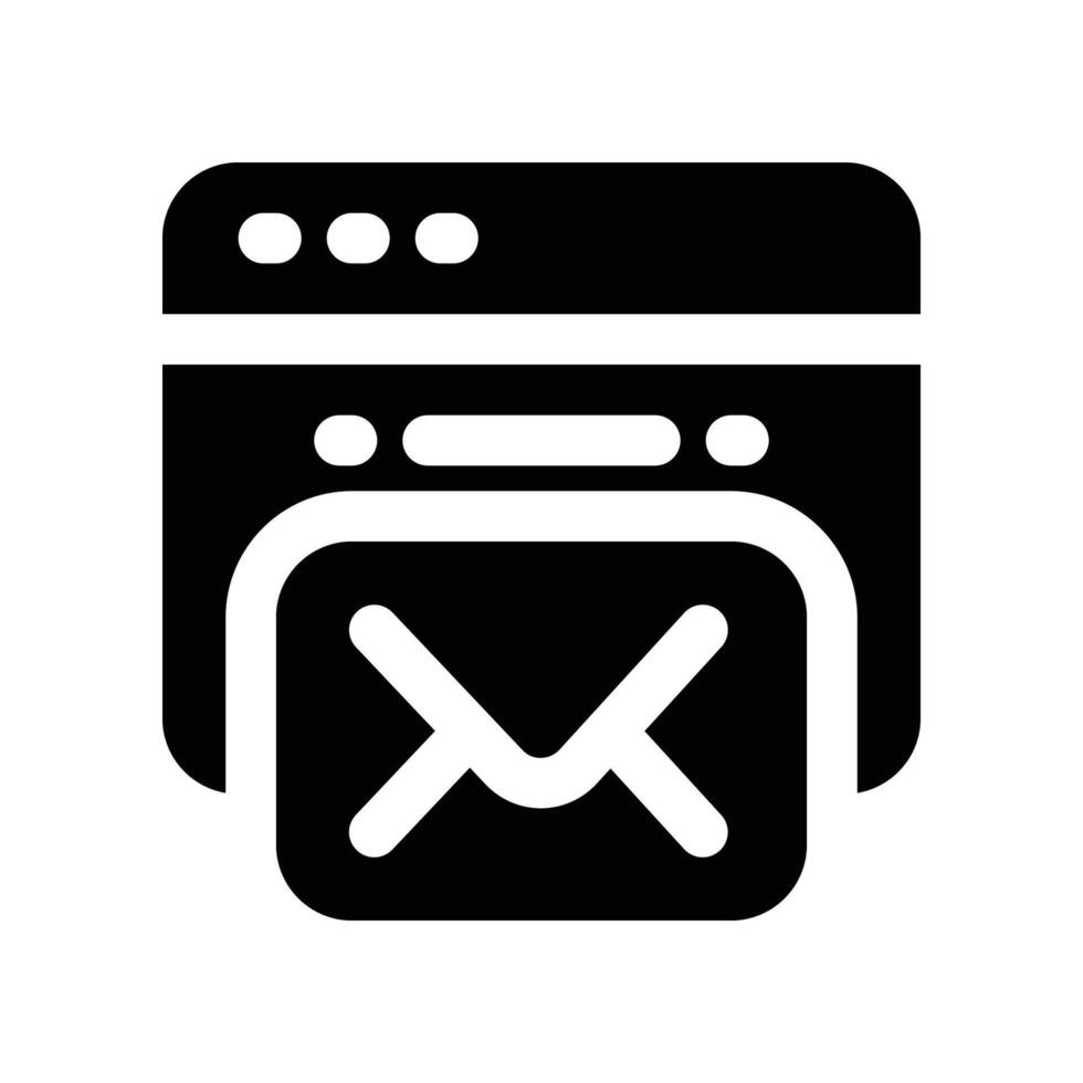 email icon. glyph icon for your website, mobile, presentation, and logo design. vector