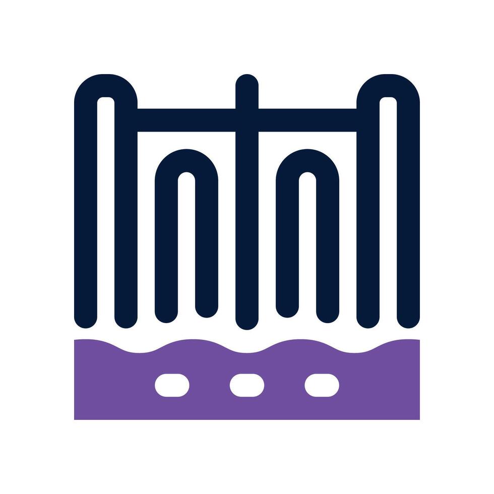 dam icon. dual tone icon for your website, mobile, presentation, and logo design. vector