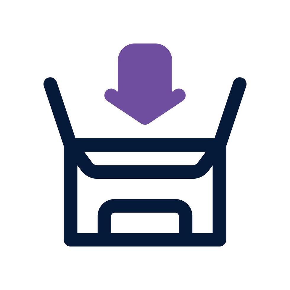 packing icon. dual tone icon for your website, mobile, presentation, and logo design. vector