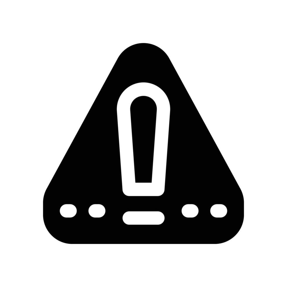 warning icon. glyph icon for your website, mobile, presentation, and logo design. vector