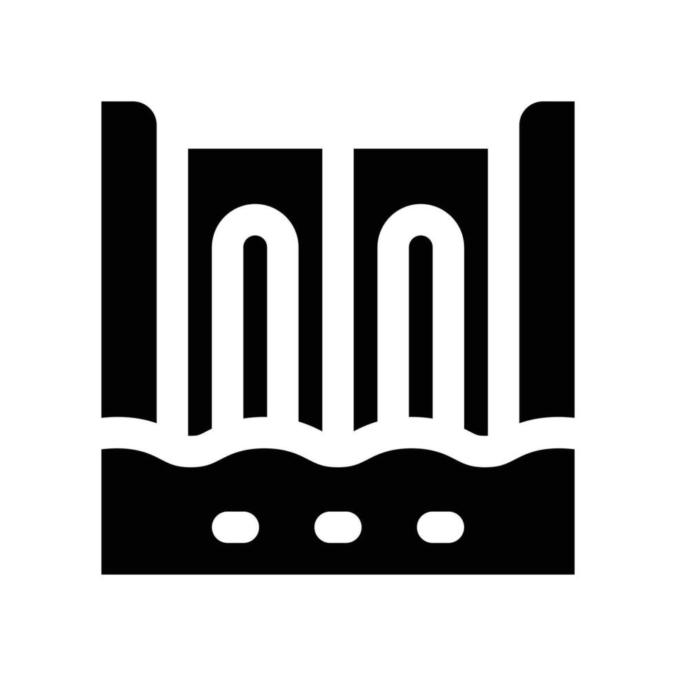 dam icon. glyph icon for your website, mobile, presentation, and logo design. vector